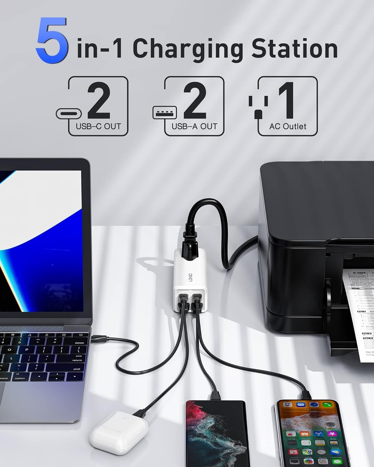 65W 5-in-1 USB-C GaN Charging Station - Nexlabs