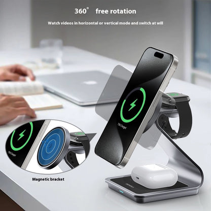 Metal 3-in-1 Magnetic Wireless Charger - Nexlabs