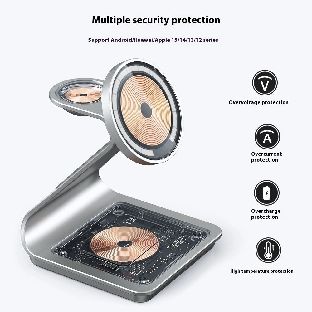 Metal 3-in-1 Magnetic Wireless Charger - Nexlabs