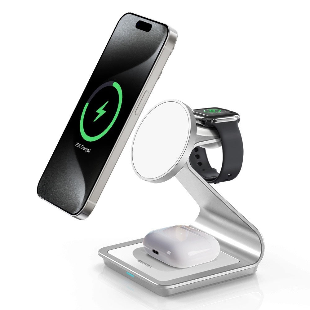 Metal 3-in-1 Magnetic Wireless Charger - Nexlabs