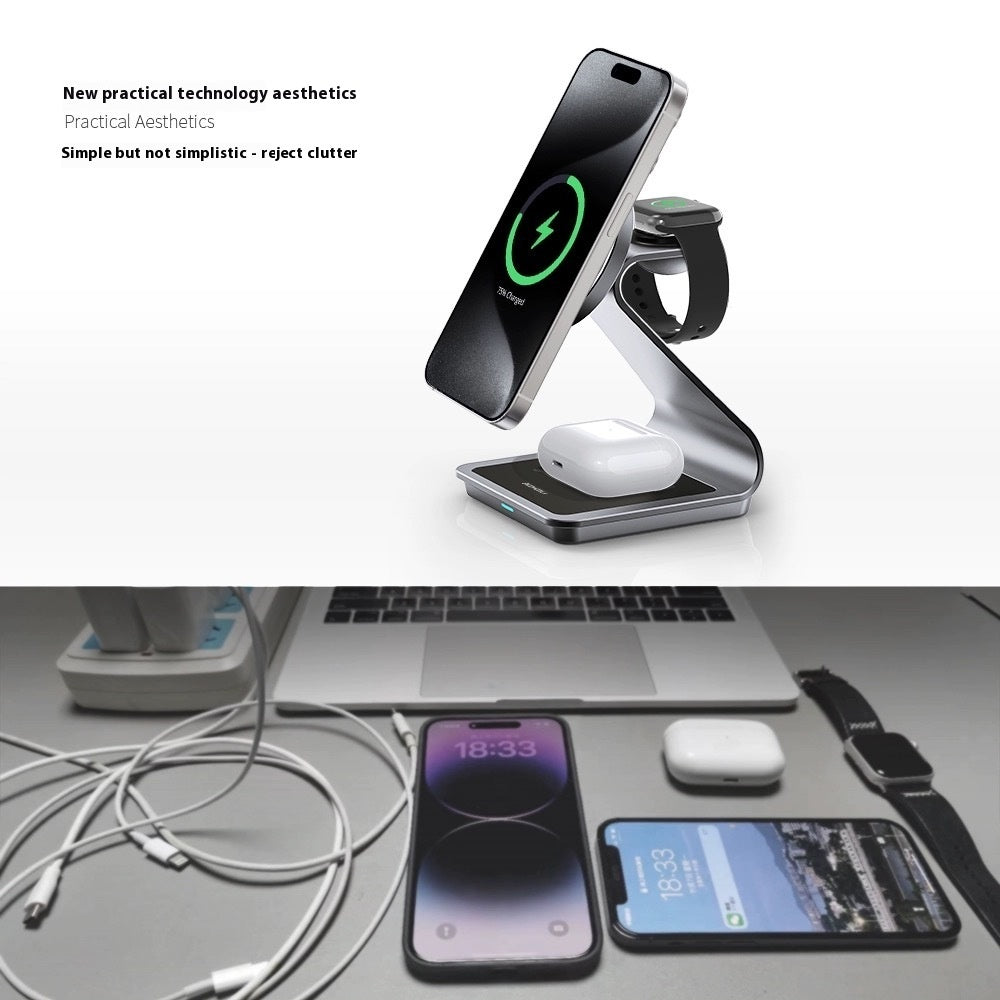 Metal 3-in-1 Magnetic Wireless Charger - Nexlabs